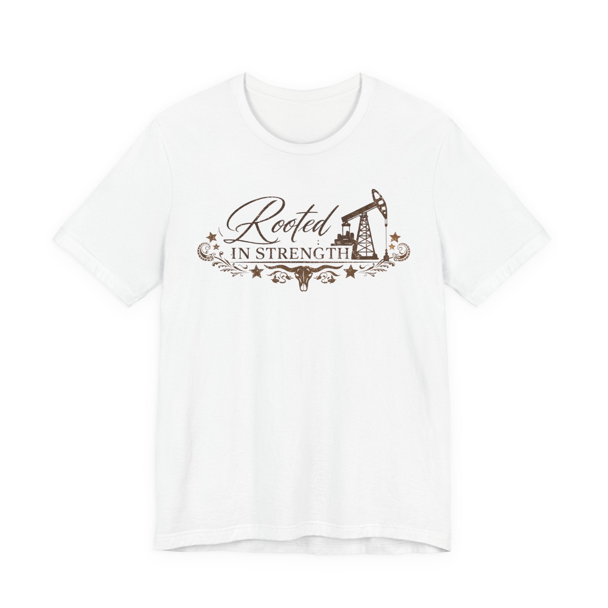 Rooted in Strength Tee — Oilfield Cowboy Graphic T-Shirt