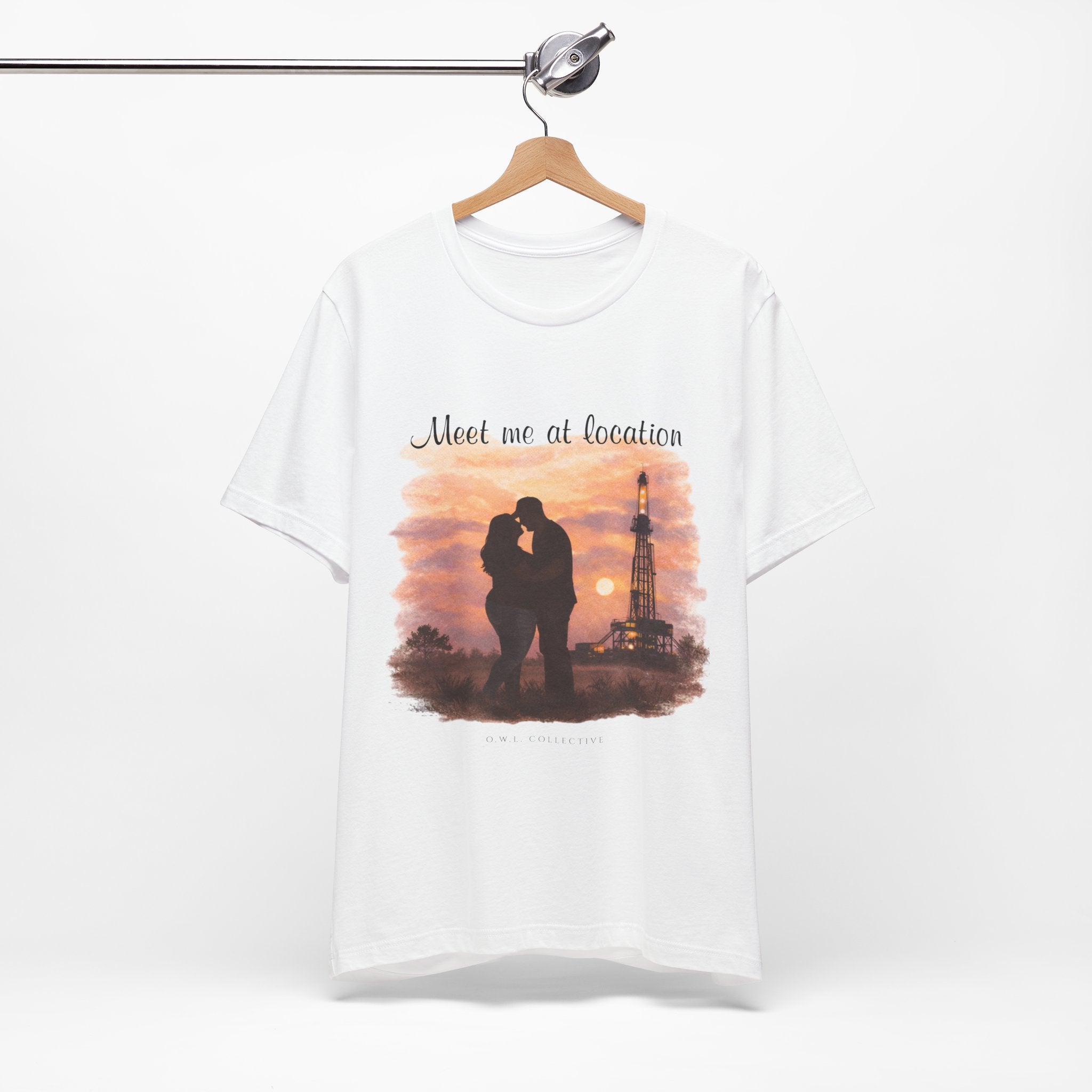 Meet Me At Location-Oilfield Love Tee